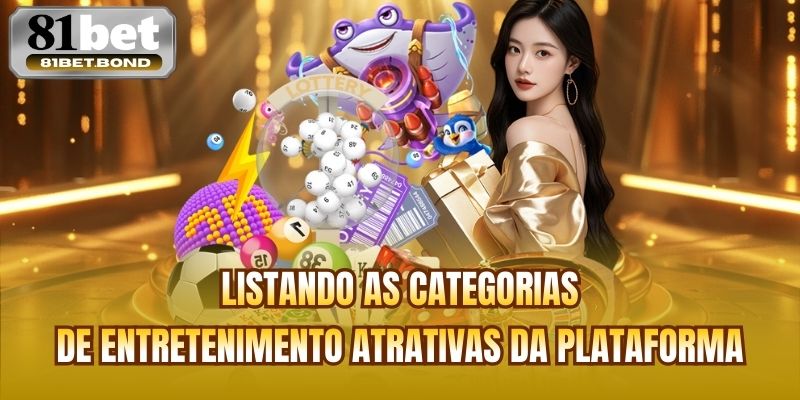 Listando as categorias de entretenimento atrativas da plataforma